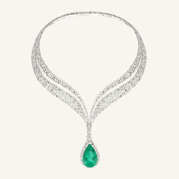 Incanto collier with colombian emerald