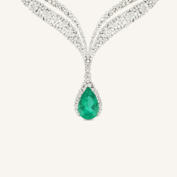 Incanto collier with colombian emerald