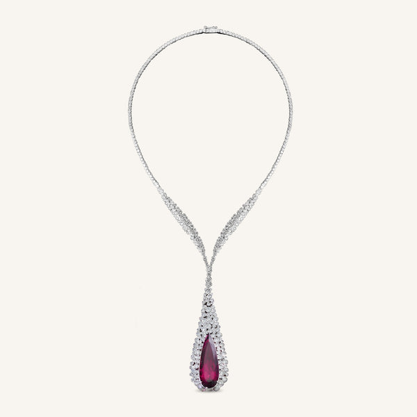 Incanto collier with rubellite