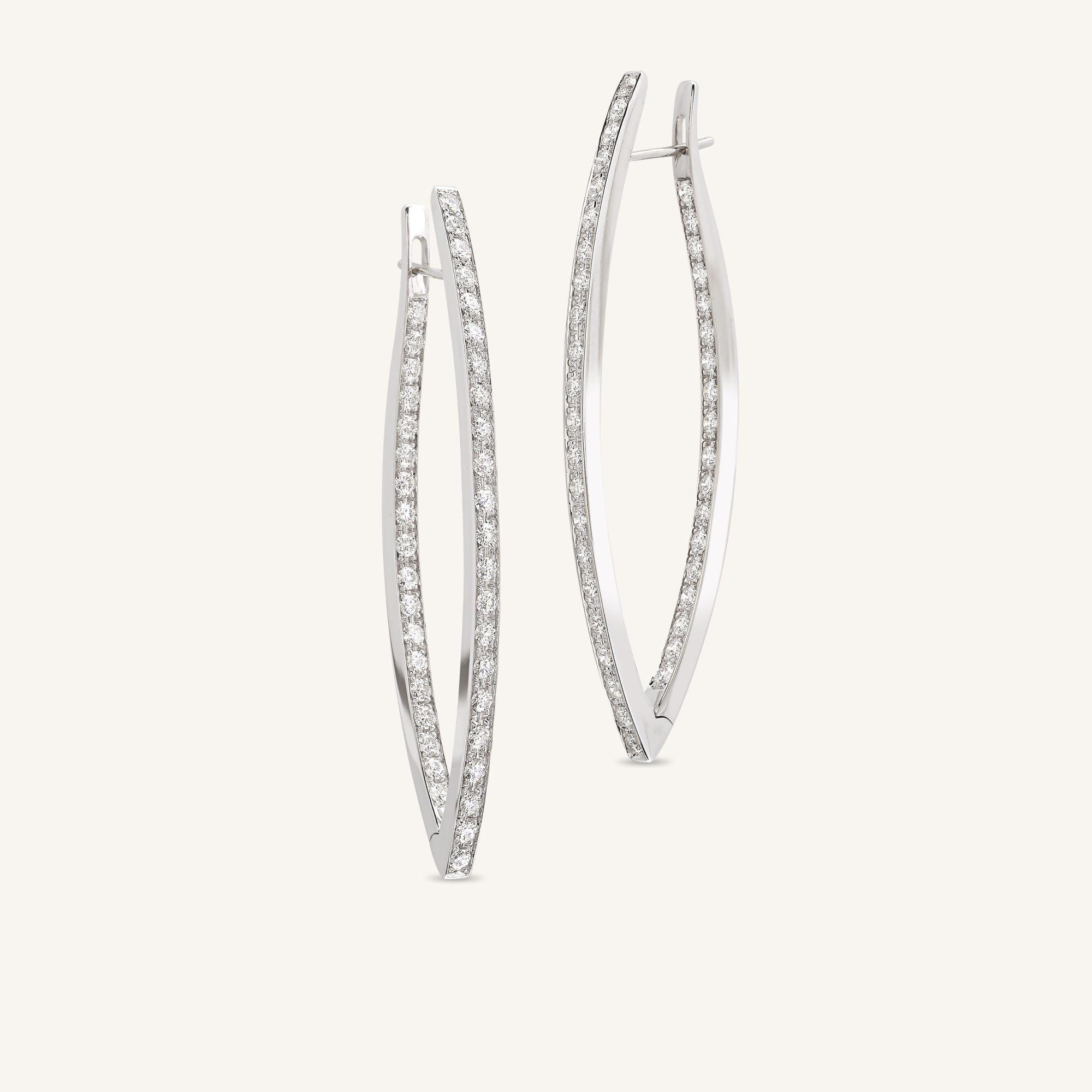 Lia earrings with white diamonds