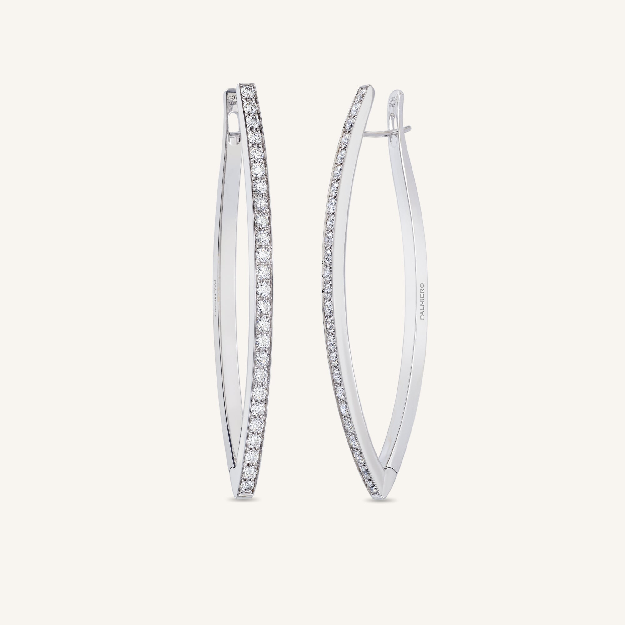 Lia earrings with white diamonds