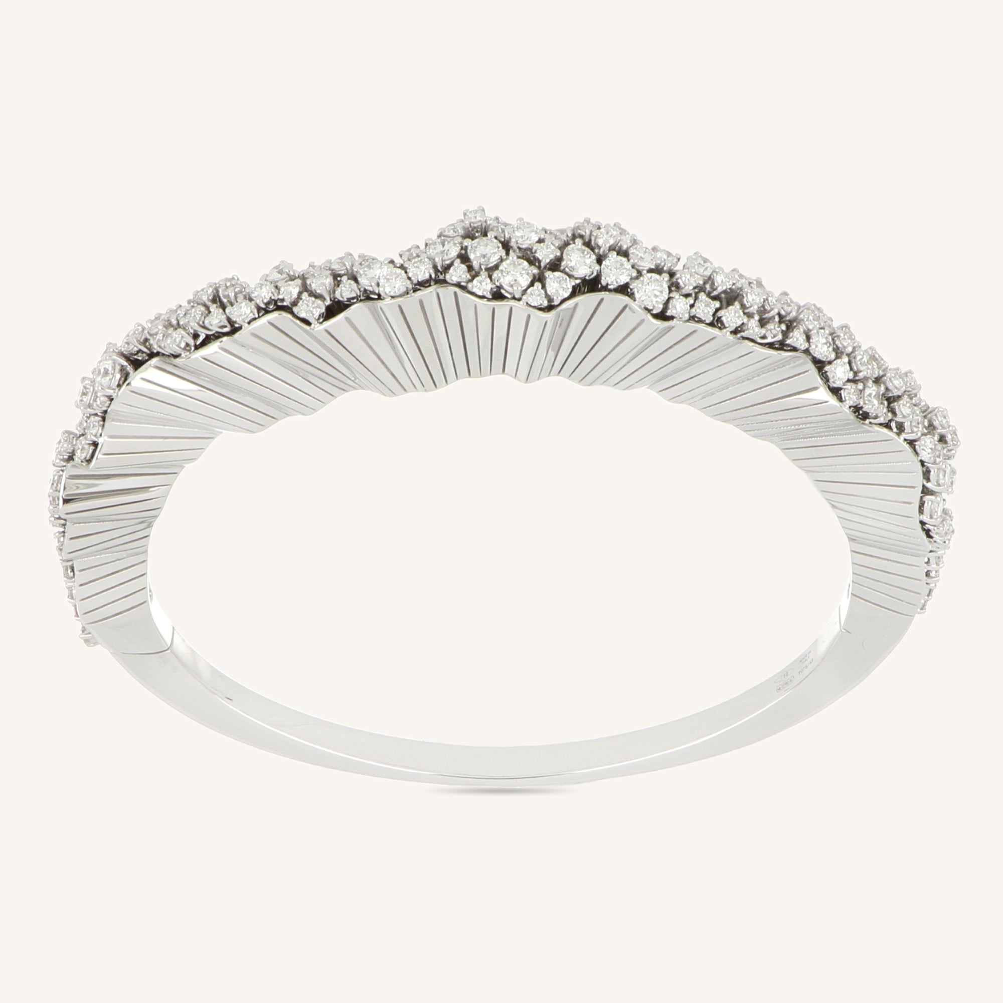 Rays of Sun bangle with white diamonds