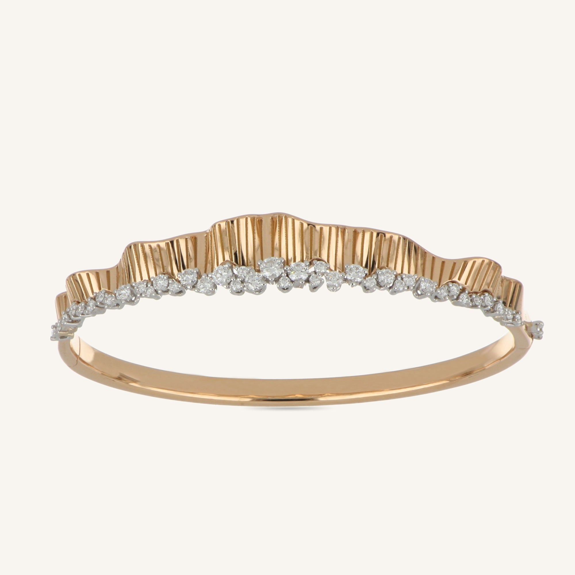 Rays of Sun bangle with white diamonds