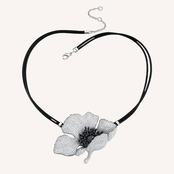 Pendente/spilla The Poppy Undressed con diamanti bianchi e neri