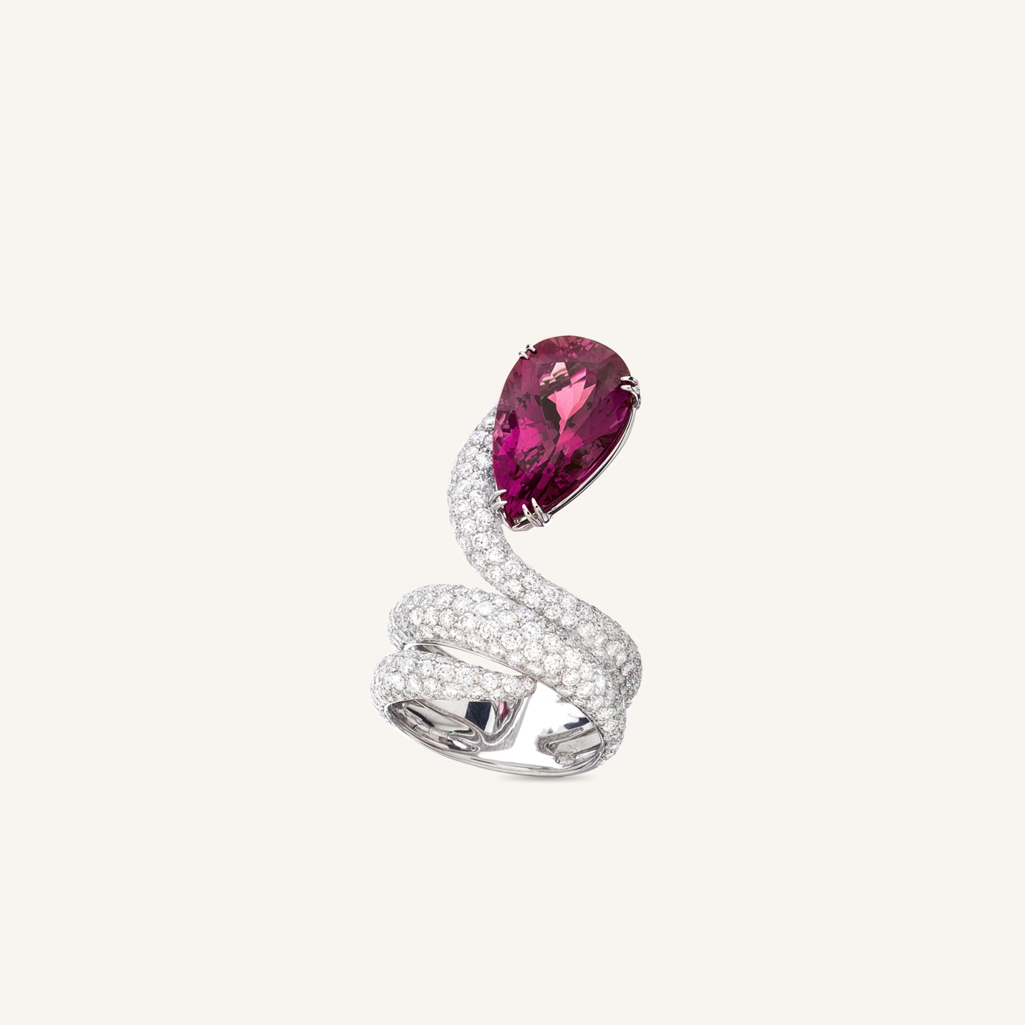 Anello Venere con rubellite