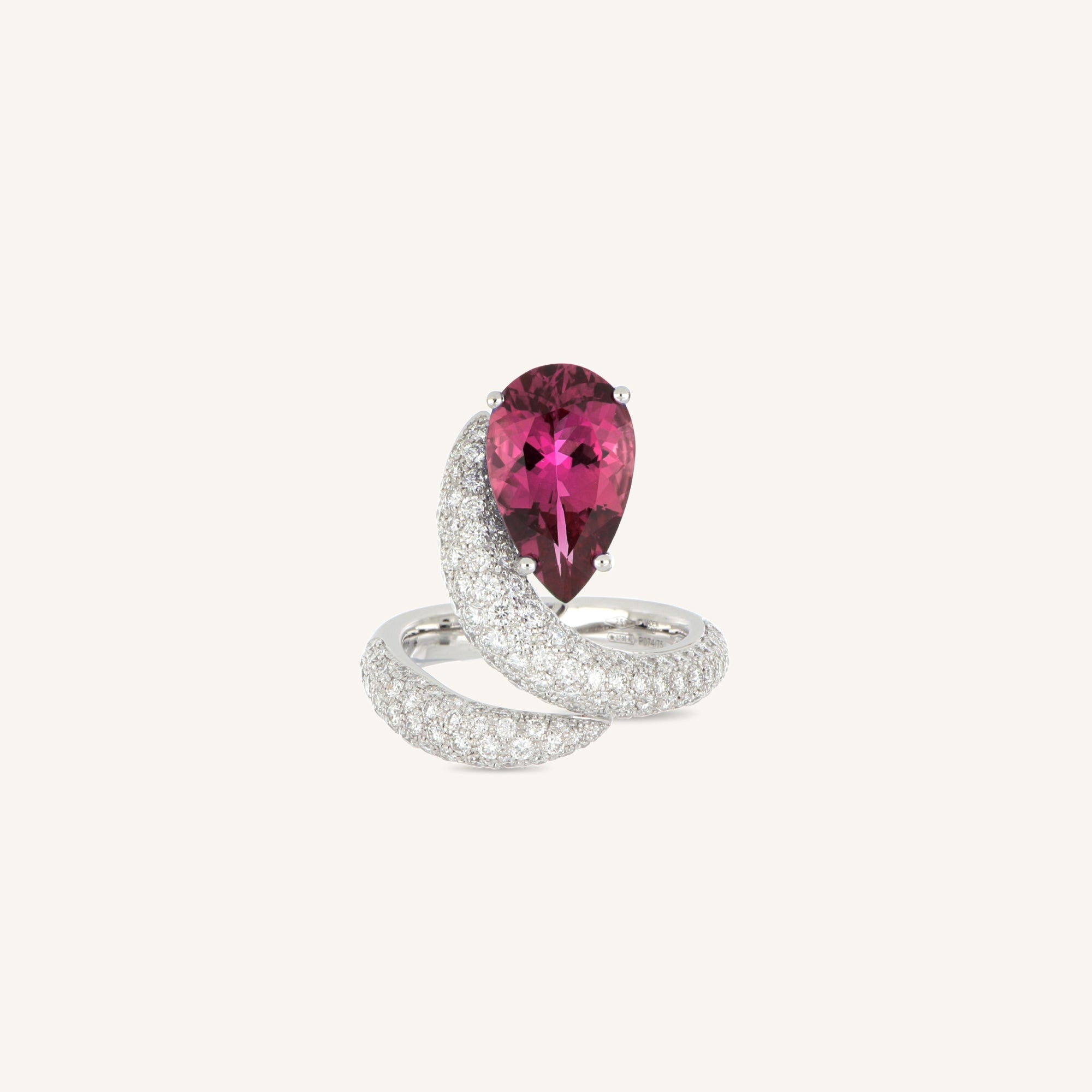 Anello Venere con rubellite