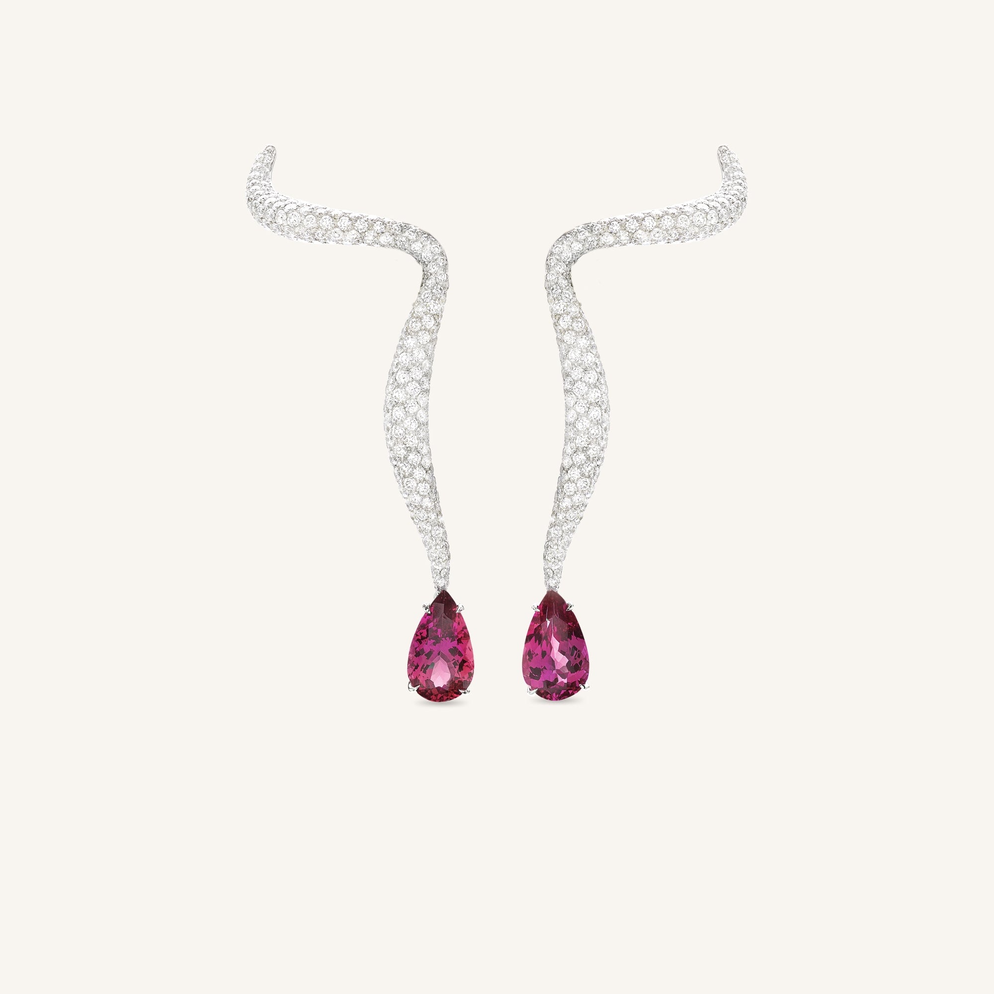 Venere earrings with rubellite