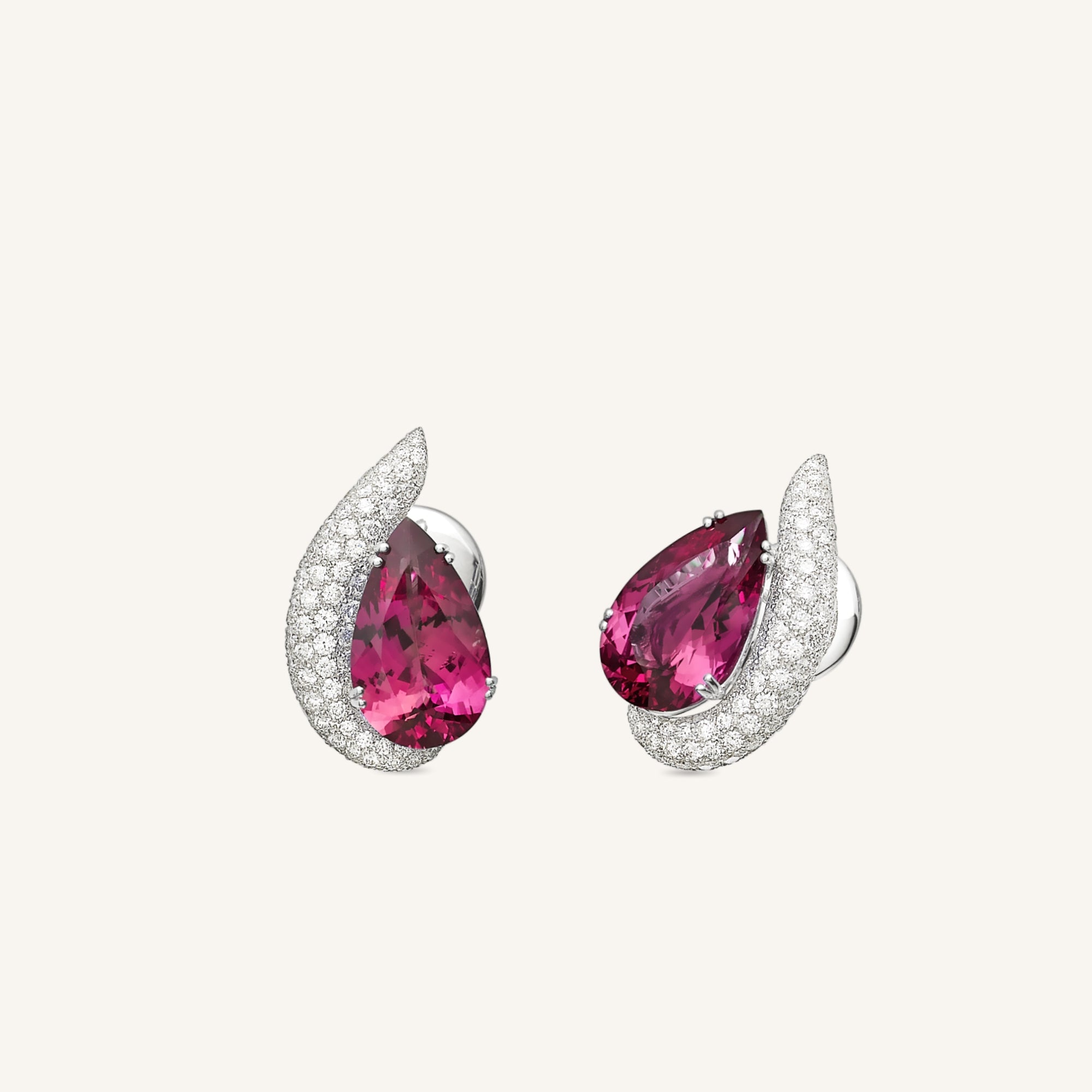 Venere earrings with rubellite