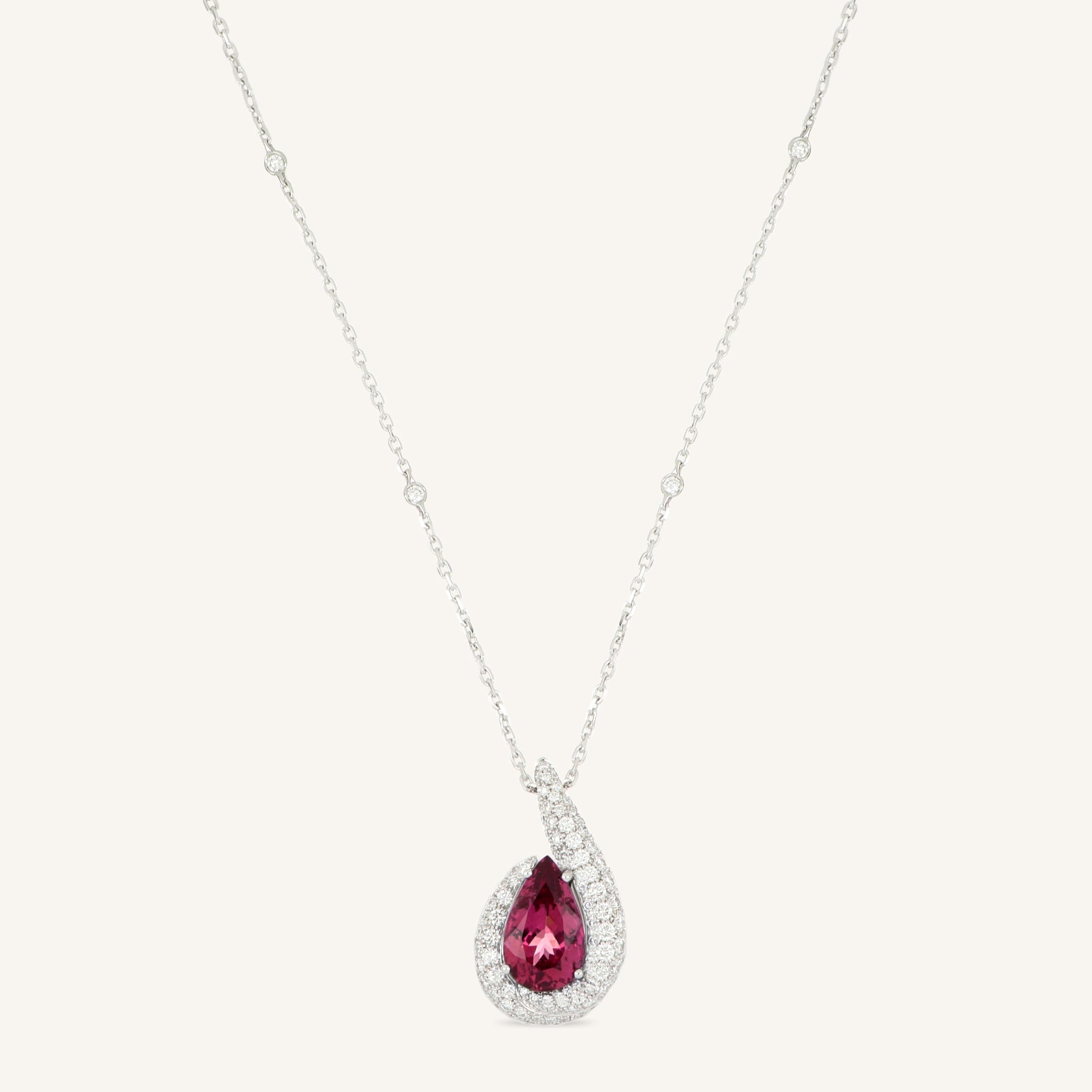 Pendente Venere con rubellite