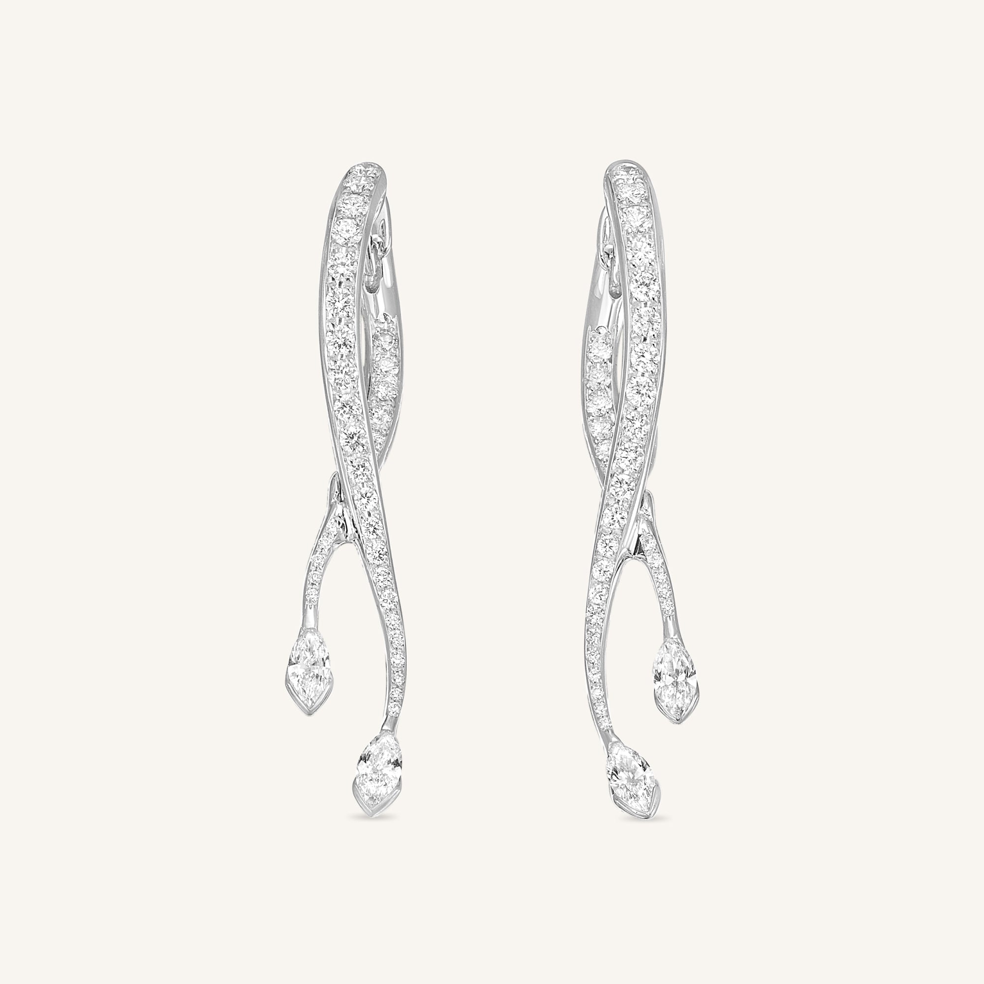 You & Me earrings with diamonds