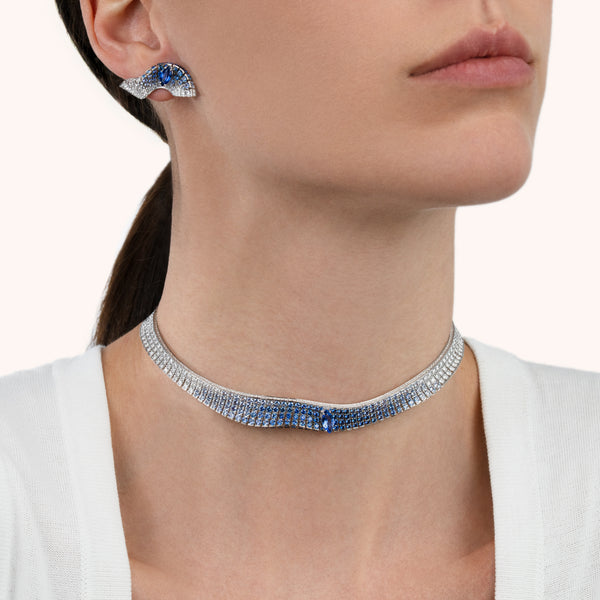 Abissi choker with sapphires