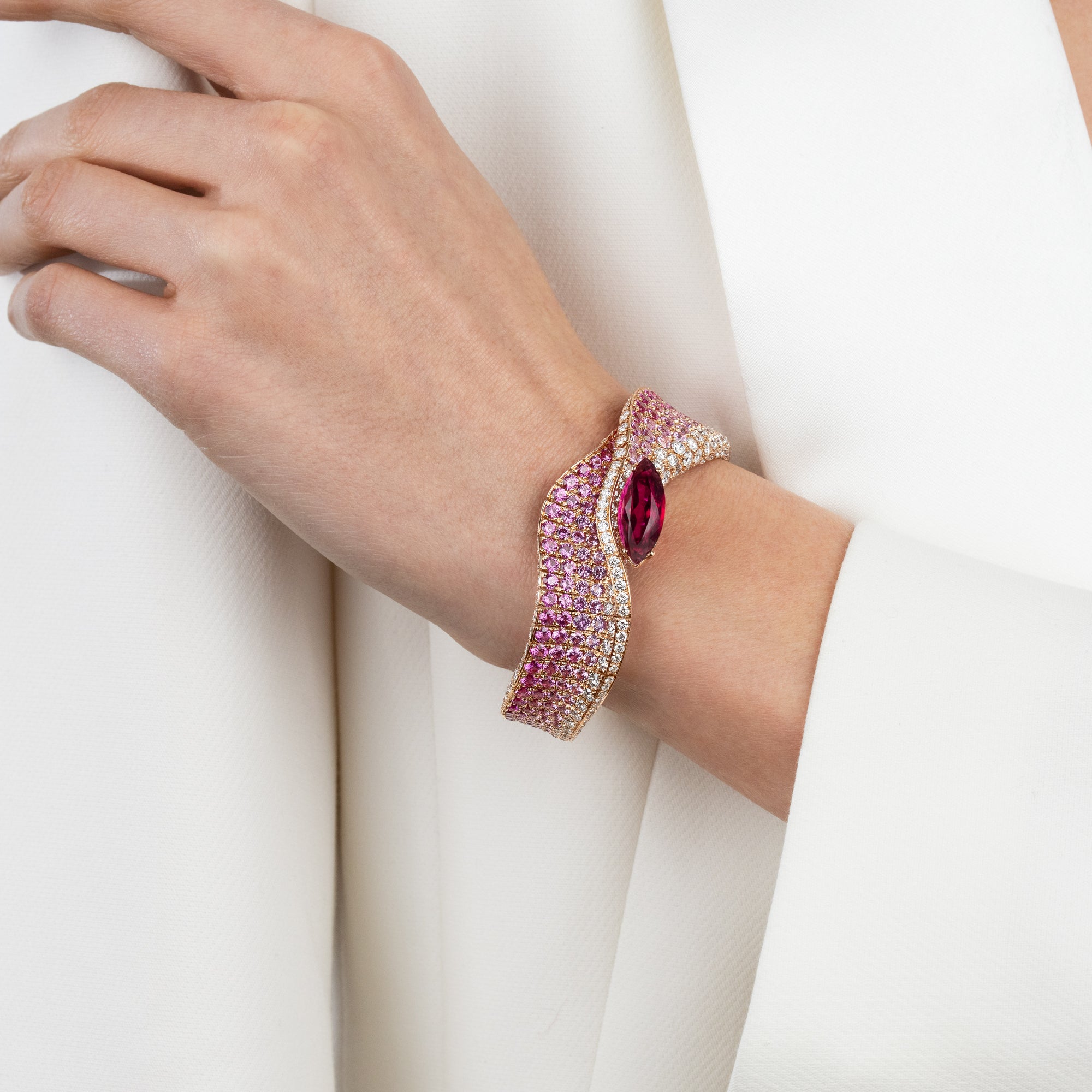 Abissi bangle with rubellite