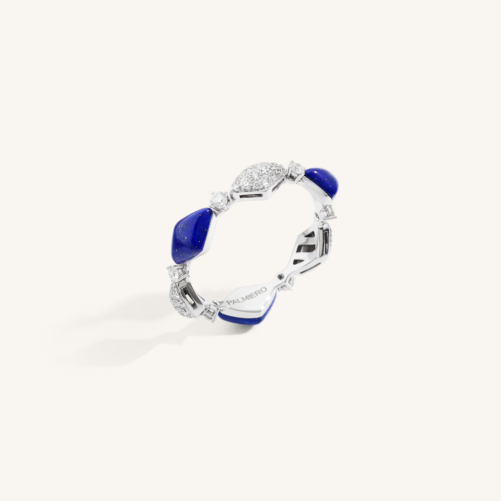 Decò ring with lapis and white diamonds