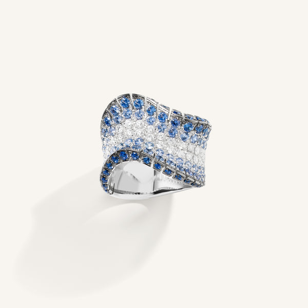 Abissi ring with sapphires
