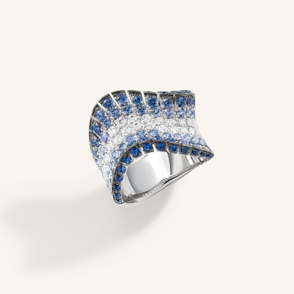 Abissi ring with sapphires