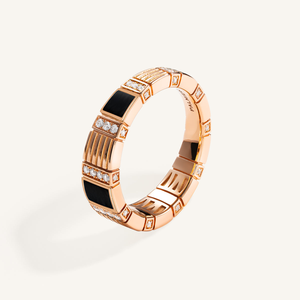 Cleopatra ring with white diamonds