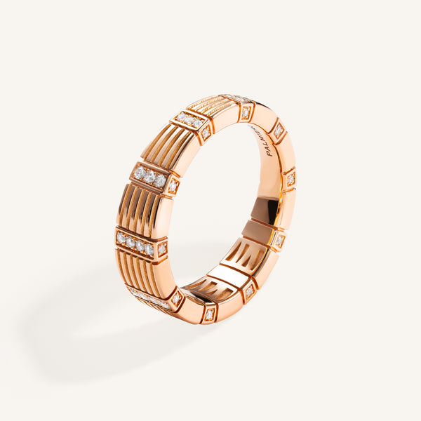 Cleopatra ring with white diamonds