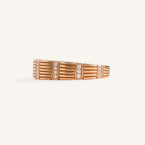 Cleopatra ring with white diamonds