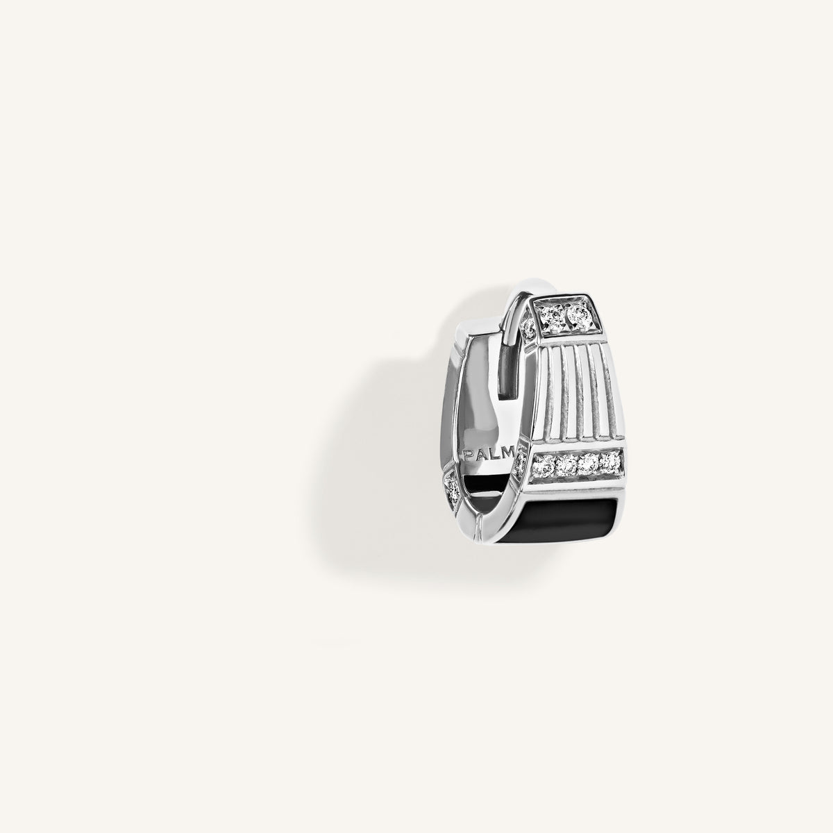 Cleopatra earrings with white diamonds