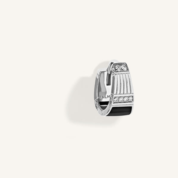 Cleopatra earrings with white diamonds