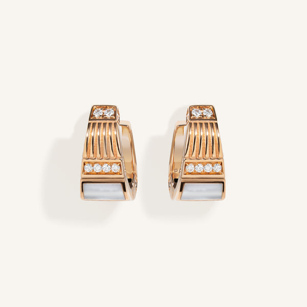 Cleopatra earrings with white diamonds