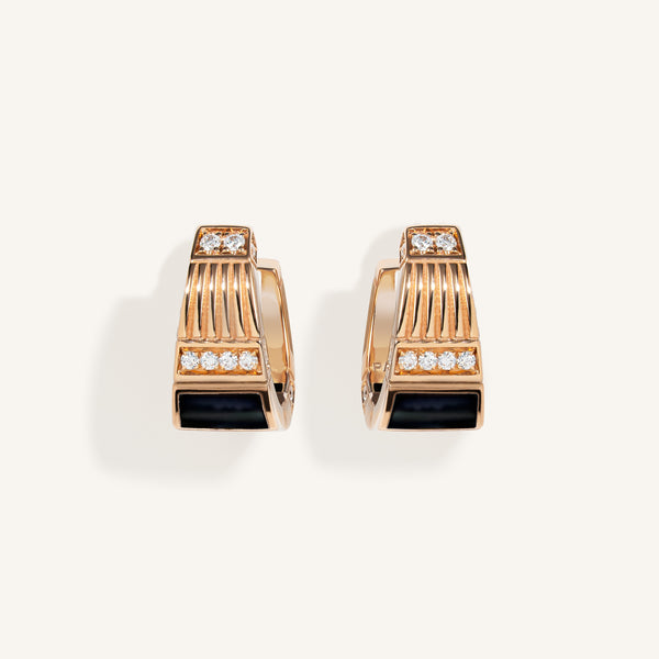 Cleopatra earrings with white diamonds