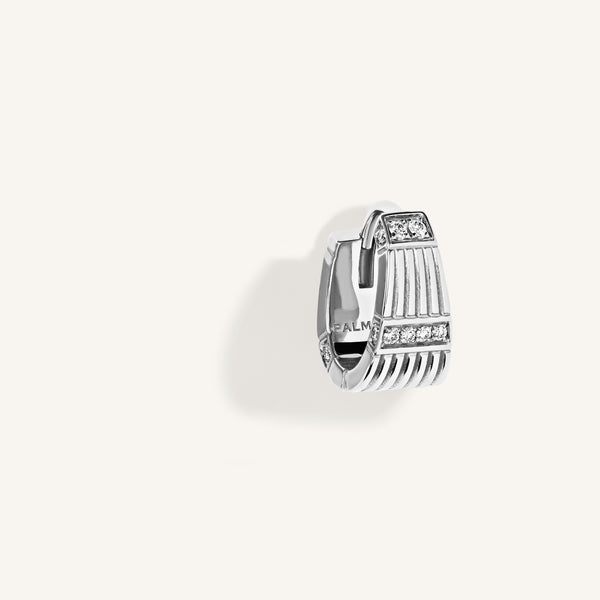 Cleopatra earrings with white diamonds