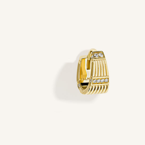Cleopatra earrings with white diamonds
