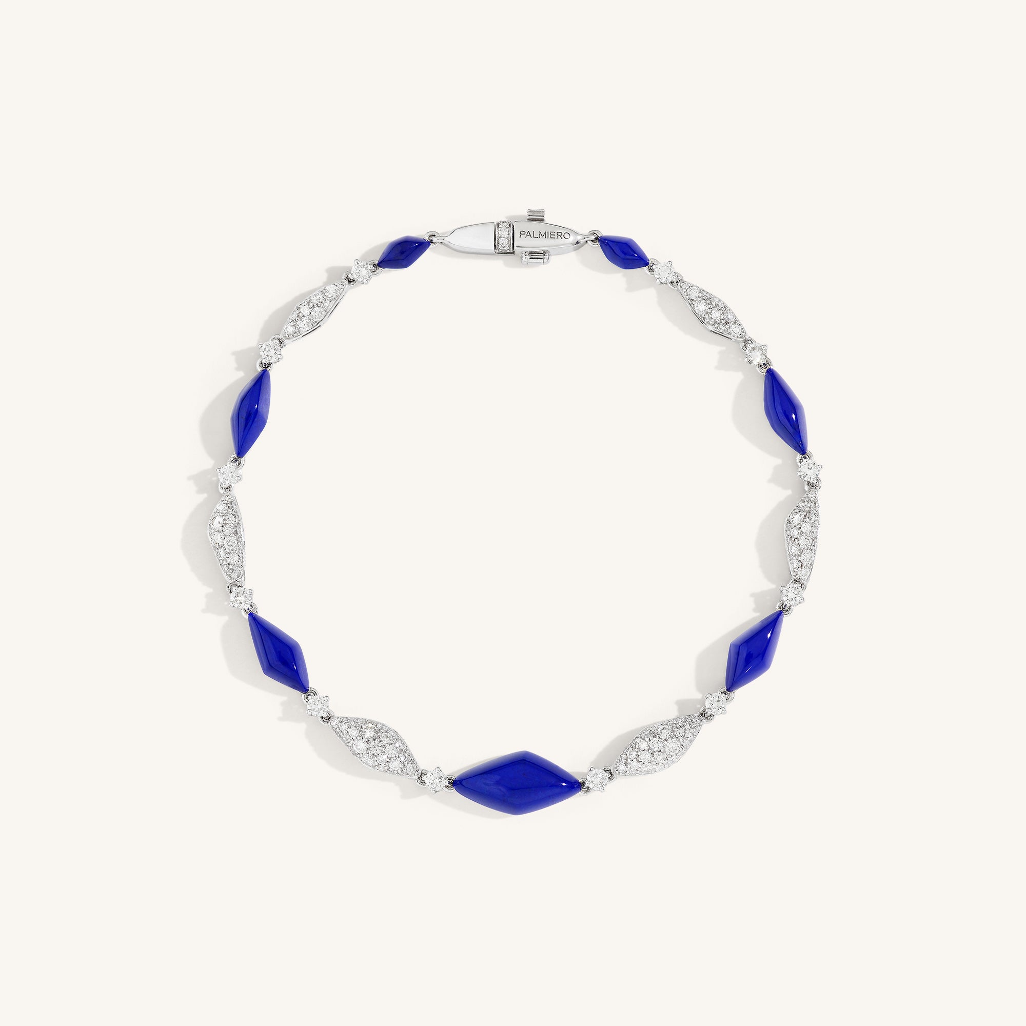 Decò bracelet with lapis and white diamonds