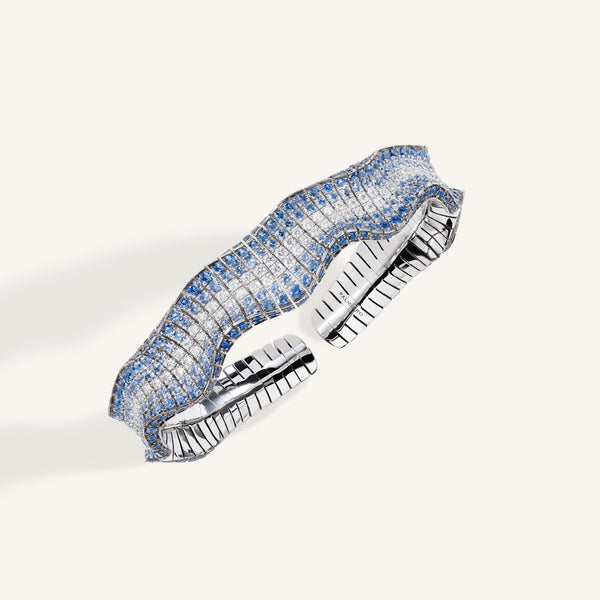 Abissi bangle with sapphires
