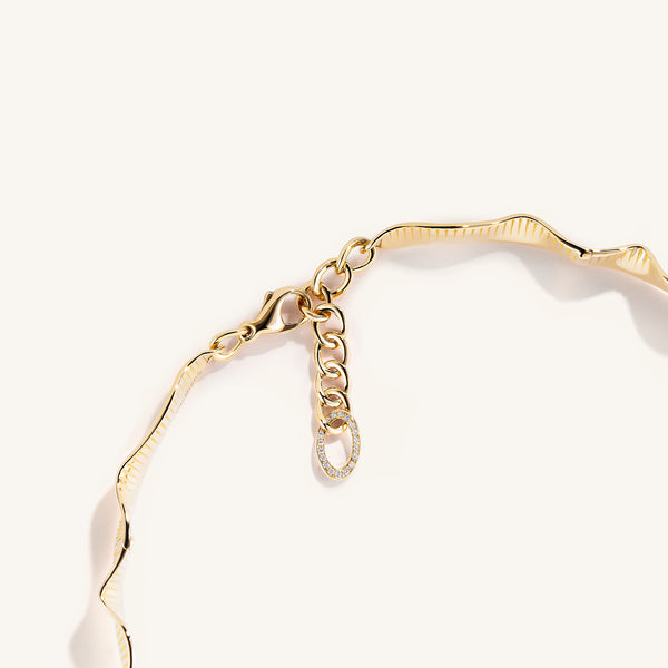 Rays of Sun mini choker with white diamonds