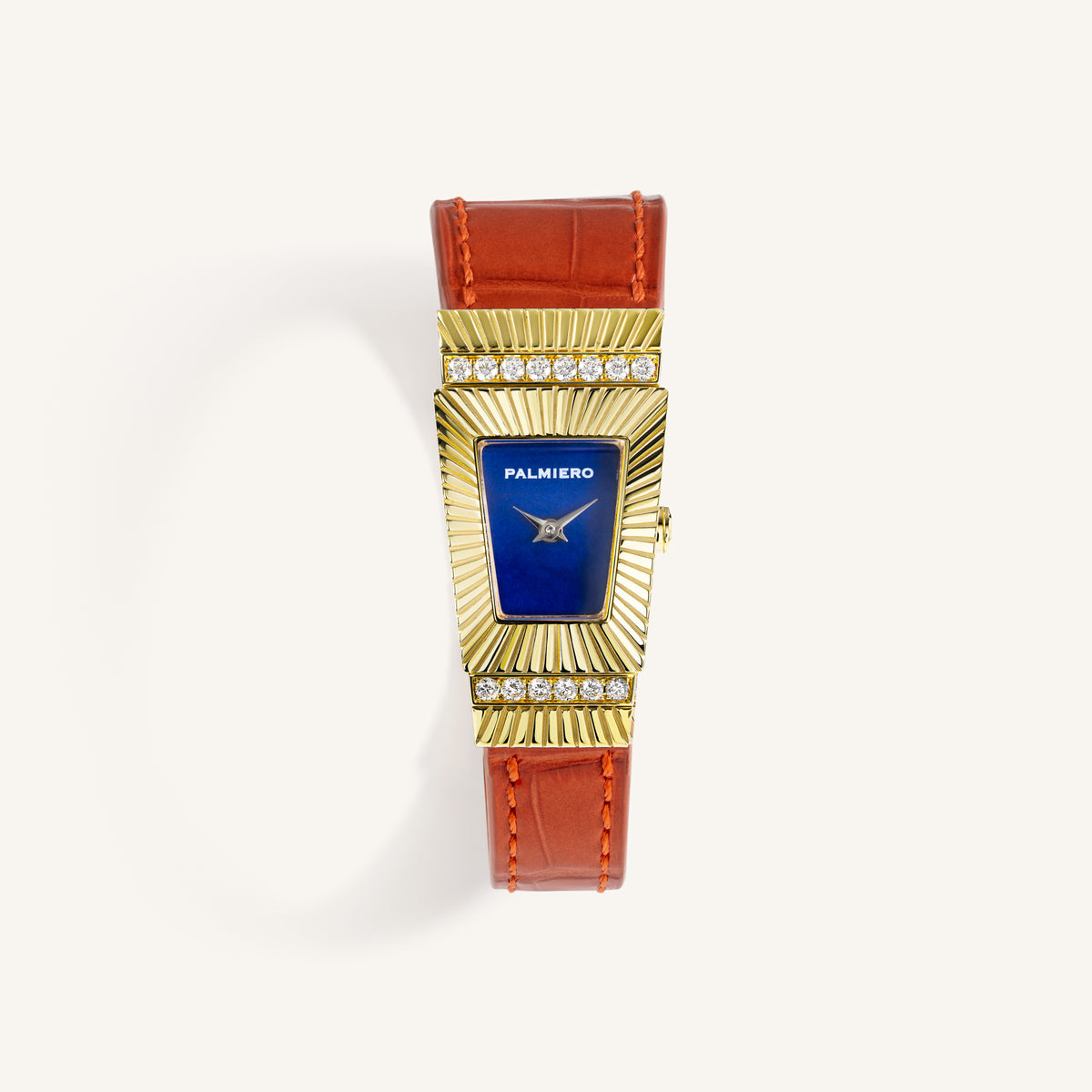 Cleopatra watch with white diamonds and lapis