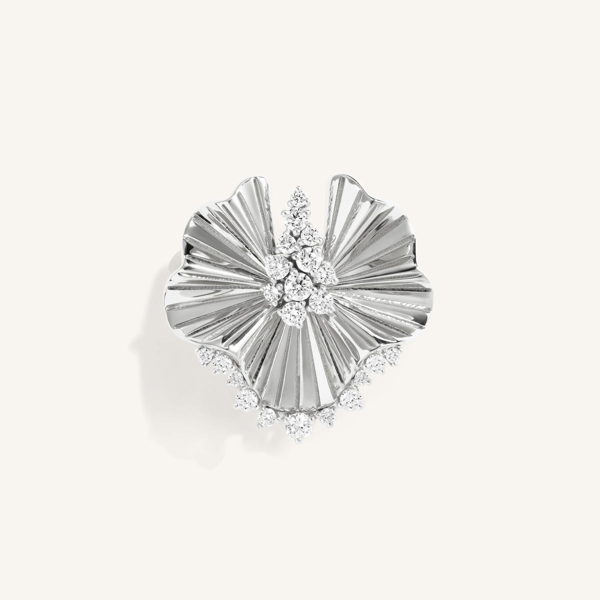 Rays of Sun Brooch with white diamonds