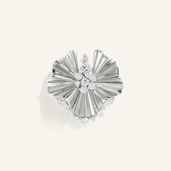 Rays of Sun Brooch with white diamonds